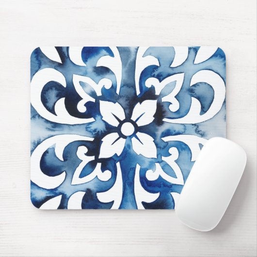 Kobalt Tegel II Muismat (Met muis)