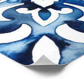 Kobalt Tegel II Poster (Hoek)