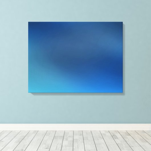 Kobalt Turquoise Blue & Grey Abstract Canvas afdru (Insitu (Houten vloer))