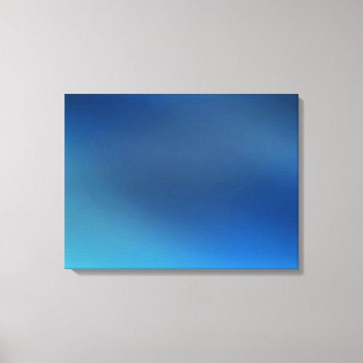 Kobalt Turquoise Blue & Grey Abstract Canvas afdru Afdruk (Voorkant)