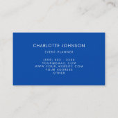 Kobalt voor professionele evenementen visitekaartje (Achterkant)