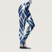 Kobalt Waterverf tegels IV Leggings (Rechts)