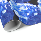 Kobaltblauw bloemensierlijke blauwe hortensia's cadeaupapier (Rol Hoek)