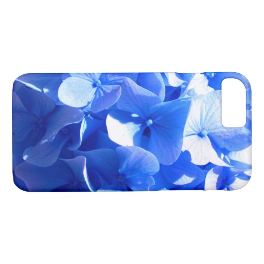 Kobaltblauw bloemensierlijke blauwe hortensia's Case-Mate iPhone case (Achterkant (Horizontaal))