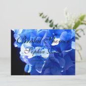 Kobaltblauw bloemensierlijke blauwe hortensia's kaart (Staand voorkant)