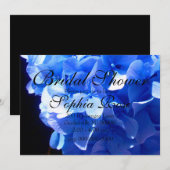 Kobaltblauw bloemensierlijke blauwe hortensia's kaart (Voorkant / Achterkant)