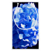 Kobaltblauw bloemensierlijke blauwe hortensia's klein cadeauzakje (Achterkant)