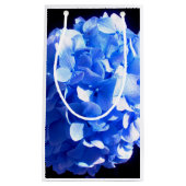 Kobaltblauw bloemensierlijke blauwe hortensia's klein cadeauzakje (Voorkant)
