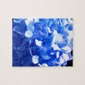 Kobaltblauw bloemensierlijke blauwe hortensia's legpuzzel (Horizontaal)