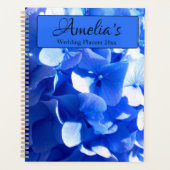 Kobaltblauw bloemensierlijke blauwe hortensia's planner (Voorkant)