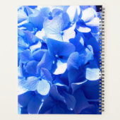Kobaltblauw bloemensierlijke blauwe hortensia's planner (Achterkant)