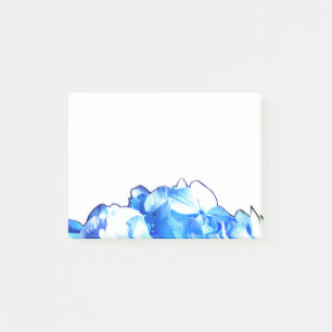 Kobaltblauw bloemensierlijke blauwe hortensia's post-it® notes