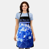 Kobaltblauw bloemensierlijke blauwe hortensia's schort (Gedragen)