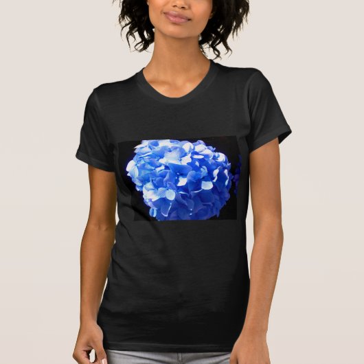 Kobaltblauw bloemensierlijke blauwe hortensia's t-shirt (Voorkant)