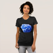 Kobaltblauw bloemensierlijke blauwe hortensia's t-shirt (Voorkant volledig)