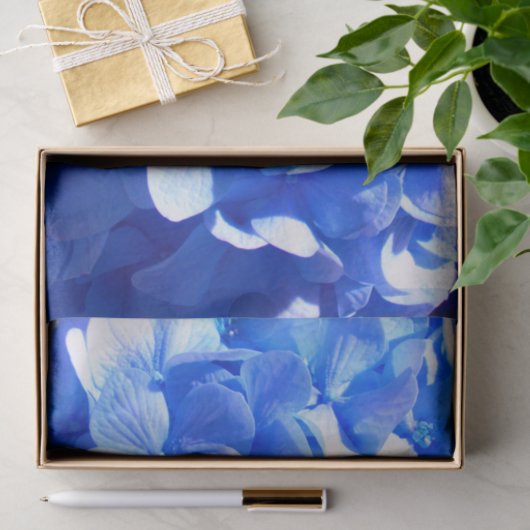 Kobaltblauw bloemensierlijke blauwe hortensia's tissuepapier (Geschenk)