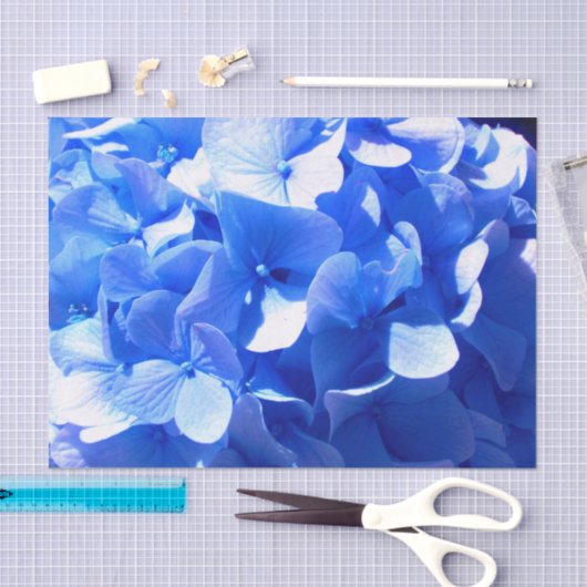 Kobaltblauw bloemensierlijke blauwe hortensia's tissuepapier (Craft)