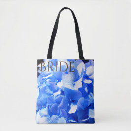 Kobaltblauw bloemensierlijke blauwe hortensia's tote bag