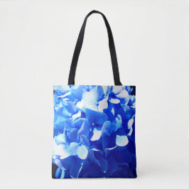 Kobaltblauw bloemensierlijke blauwe hortensia's tote bag