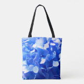 Kobaltblauw bloemensierlijke blauwe hortensia's tote bag (Achterkant)
