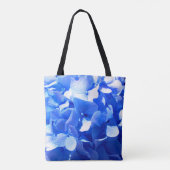 Kobaltblauw bloemensierlijke blauwe hortensia's tote bag (Achterkant)