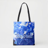 Kobaltblauw bloemensierlijke blauwe hortensia's tote bag (Voorkant)