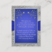 Kobaltblauw en Pewter Heart Enclosure Kaart (Achterkant)