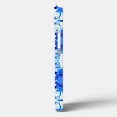 Kobaltblauw en wit batiktegelpatroon Case-Mate iPhone case (Achterkant / Links)