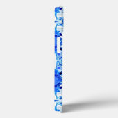 Kobaltblauw en wit batiktegelpatroon Case-Mate iPhone case (Achterkant / Rechts)