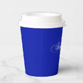 Kobaltblauw en witpapierbekertjes papieren bekers (Rechts)
