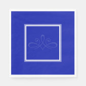 Kobaltblauw en witte luiers servet (Voorkant)