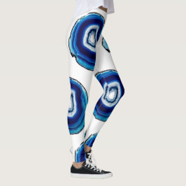 Kobaltblauw Geode ontwerp Leggings