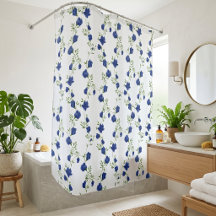 Kobaltblauw groene aquarel wilde bloem