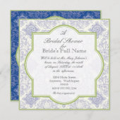 Kobaltblauw Iris Quatrefoil - Vrijgezellenfeest In Kaart (Voorkant / Achterkant)