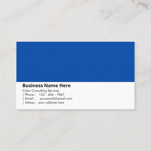 kobaltblauw | "Moedig en betrouwbaar" Visitekaartje (Achterkant)