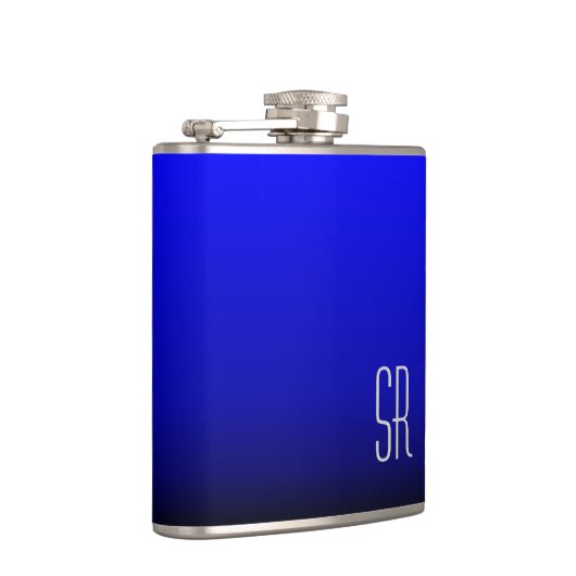 Kobaltblauw monogram heupfles (Rechts)