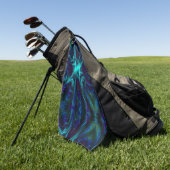 Kobaltblauw ontwerp golfhanddoek (Groen)