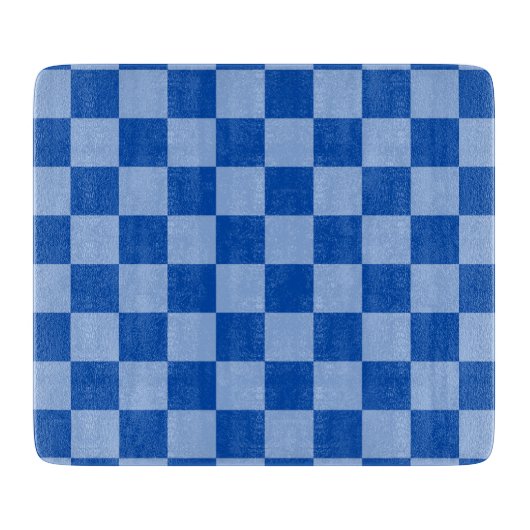 Kobaltblauw Schaakbord Snijplank (Voorkant)