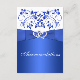 Kobaltblauw, Witte Bloemen, de Kaart van de Harten