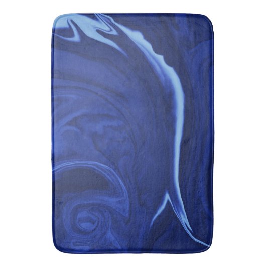 Kobaltblauwe achtergrond badmat (Voorkant Verticaal)