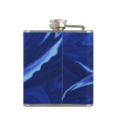 Kobaltblauwe achtergrond heupfles (Achterkant)