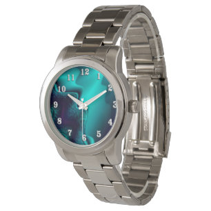 Kobaltblauwe agaat horloge