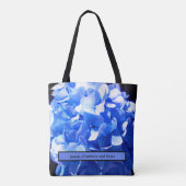 Kobaltblauwe bloem elegante blauwe hortensia  tote bag (Achterkant)