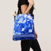 Kobaltblauwe bloem elegante blauwe hortensia  tote bag (Dichtbij)
