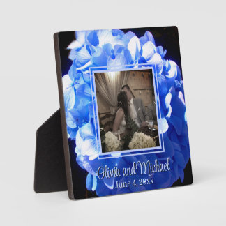 Kobaltblauwe bloem elegante blauwe hortensia's fotoplaat