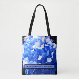 Kobaltblauwe bloem elegante blauwe hortensia's  tote bag
