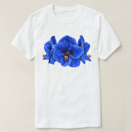 Kobaltblauwe bloem T-shirt