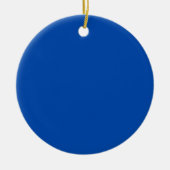 Kobaltblauwe Cirkel Keramisch Ornament (Voorkant)