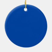 Kobaltblauwe Cirkel Keramisch Ornament (Achterkant)