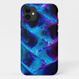 Kobaltblauwe en levendige paarse kleurige reiziger iPhone 11 hoesje